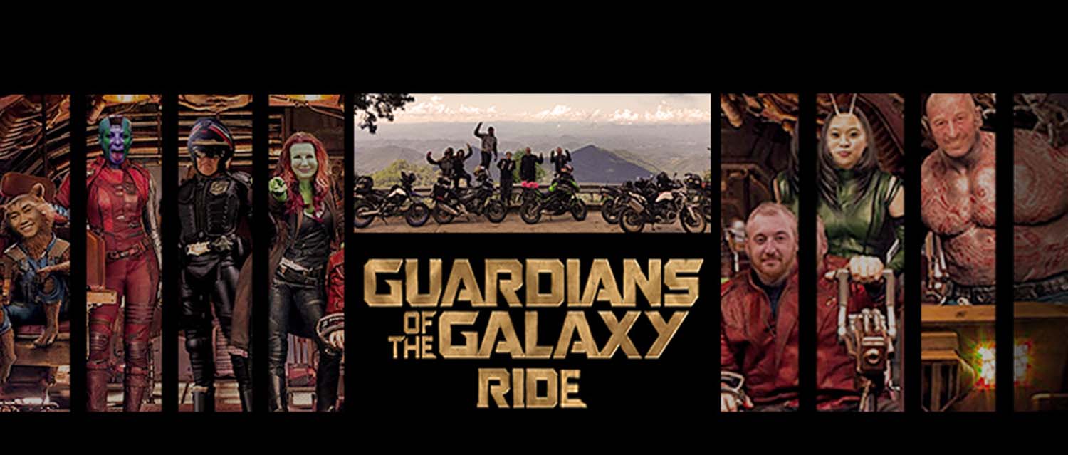 The 4009: An Epic "Small Gem" Route in Northern Thailand. 52 a fun collage based on Guardians of the Galaxy, but with motorcycle riders