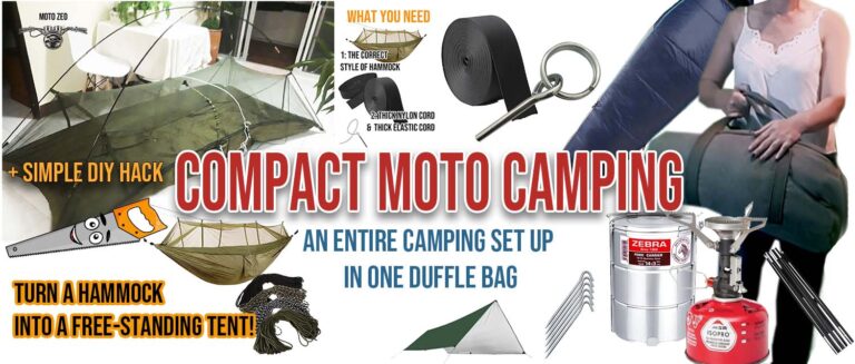 Moto Camping: 5 Great Key Elements 6 compact motorcycle camping guide motogirlthailand